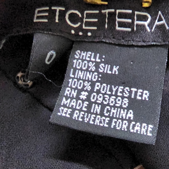 Etcetera 100% Silk Tiered Ruffle Sleeveless Blouse Size 0 - Picture 7 of 7